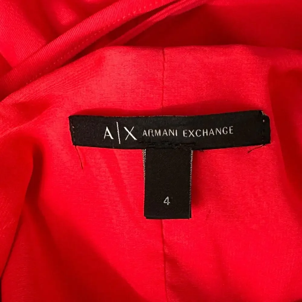 Armani Exchange Dress Womens 4 Neon‎ Pink Shift Strappy Cutout Sleeveless Party